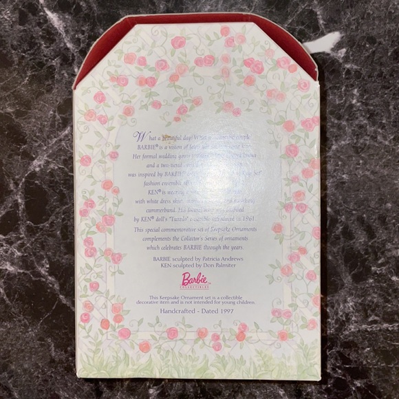 Never removed from box hallmark Barbie and Ken ornaments set - Picture 3 of 5